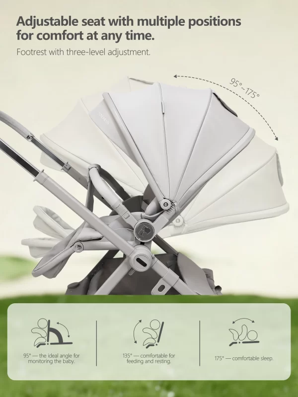 F900 Pro 2 in 1 Reversible Baby Stroller Adjustable Foldable Stroller ...